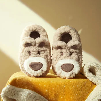 Веселый Марио 2023, Новая детская плюшевая хлопчатобумажная обувь, зимняя теплая хлопчатобумажная обувь, милый мишка из мультфильма для малышей