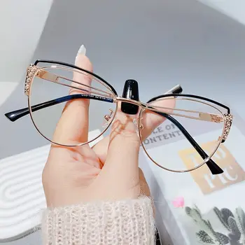 Винтажные женские дизайнерские очки с кошачьим глазом, блокирующие синий свет, Оптические очки, Компьютерное защитное стекло для глаз, модные очки