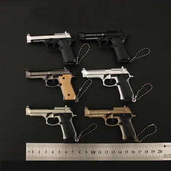 Высококачественная съемная игрушка-брелок Mini Beretta M92A1 1: 3, подвеска-пистолет из сплава, креативные игрушки