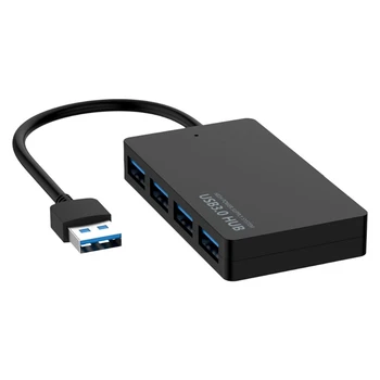 Высокоскоростной концентратор USB 3.0 5 Гбит/с, 4 порта, адаптер-разветвитель USB для ПК, блок питания для ноутбука