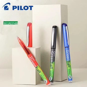 Гелевая ручка Japan PILOT Greenball Walking Ball Pen 0.5 Bullet BL-GR5 Версия BEGREEN, Черная ручка, быстросохнущая, сменная, для заправки.
