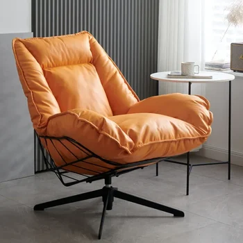 Гостиная для отдыха в скандинавском стиле, диван из ткани, Вращающийся Балкон Спальни, Односпальное кресло для отдыха, Железный диван-кресло для отдыха