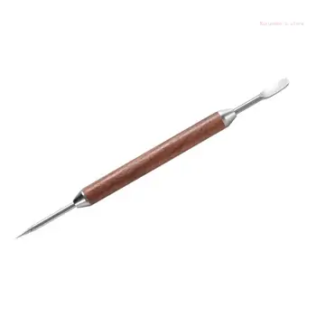 Декоративная ручка для кофе Lattes Arts, деревянная ручка для латте, ручка для вырезания из нержавеющей стали
