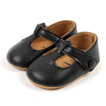 Демисезонная обувь для новорожденных, первые ходунки из искусственной кожи, обувь для мальчиков и девочек, противоскользящие ходунки на резиновой подошве для малышей