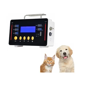 Дешевый ветеринарный монитор жизненных показателей с подставкой, многопараметрический ветеринарный монитор Bluetooth для кошек, собак, домашних животных