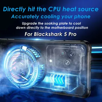 Для Black Shark 5 Pro Корпус охлаждения Крышка для отвода тепла из алюминиевого сплава для Black Shark 5 Pro Задняя крышка с магнитным вентилятором