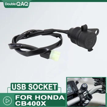 Для Honda CB400X CB 400 X Black Motorcycle Modify DV 12V Double USB Charger Adapter