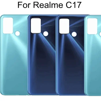 Для Realme C17 Задняя Крышка Батарейного отсека Корпус Задней Двери Чехол Для Realme C17 RMX2101 Задняя Крышка Батарейного отсека