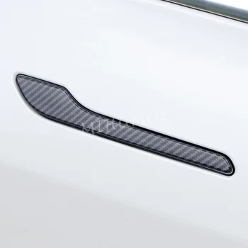 Для Tesla модель 3 Y Накладка на наружную дверную ручку из углеродного волокна