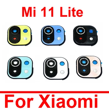 Для Xiaomi Mi 11 Lite 4G 5G Объектив Задней Камеры Стеклянная Крышка Рамка Основная Большая Задняя Камера Стеклянная Крышка Рамка Запасные Части