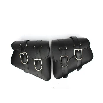 Для переоборудования мотоцикла Harley Боковые чехлы для мотоциклов Боковые сумки Инструментарий Боковая сумка с тройными углами Водонепроницаемый черный