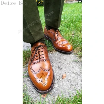 Дышащие мужские модельные туфли из натуральной кожи, деловые Свадебные мужские туфли на плоской подошве с перекрестной шнуровкой и острым носком, 2023 Zapatillas Mujer