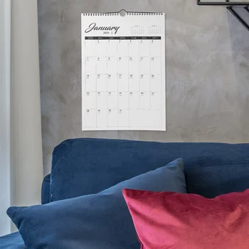 Ежемесячный Настенный календарь Настенный Календарь Ежемесячный календарь Домашний Календарь на год, висящий на стене приемной комнаты, Праздник 2024 года