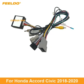 Жгут проводов аудиосистемы автомобиля FEELDO с коробкой Canbus для Honda Accord Civic Aftermarket 16pin CD/DVD Стерео Монтажный провод-адаптер