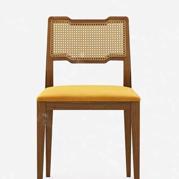 Желтые Дизайнерские Ресторанные стулья Living Makeup Wood Nordic Party Chair Relax Individual Мебель для балкона Silla Nordica WXH30XP