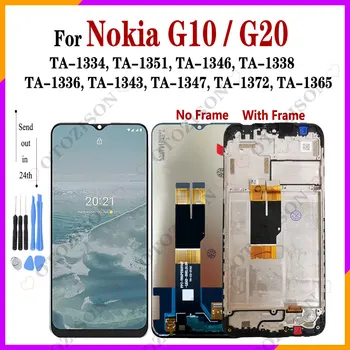 ЖК-дисплей С Рамкой Для Nokia G10 G20 Экран дисплея TA-1334 TA-1351 TA-1336 TA-1343 TA-1347 Замена сенсорного ЖК-планшета в сборе