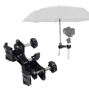 Зажим для крепления зонта для фотосъемки на открытом воздухе Отрегулируйте фиксированный зажим для крепления штатива для камеры