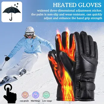 Зимние перчатки с электрическим подогревом Без аккумулятора USB-грелка для рук, тепловые перчатки с экраном, водонепроницаемые мотоциклетные перчатки с подогревом Touch Bike Glo W3U1
