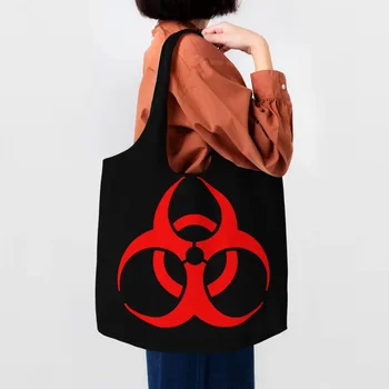 Зонт с логотипом корпорации Biohazard, сумка для покупок, многоразовая холщовая сумка для покупок, сумка для фотографа