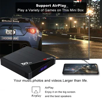 Игровая приставка TX9 PRO 4K HD 2,4 G 5G WIFI 4,32 ГБ H313 Android 10 Mali G31 Медиаплеер 2-в-1 Консольные тв-приставки Android Tv Box