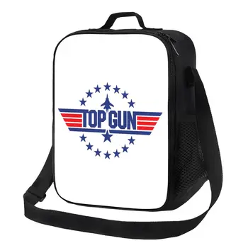 Изолированный ланч-пакет Tom Cruise Maverick Film Top Gun для пикника на природе, портативный термоохладитель Bento Box для женщин и детей