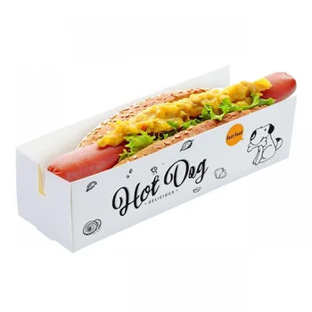 Индивидуальный продукт, изготовленная на заказ крафт-бумага для быстрого питания, коробка для упаковки хот-догов