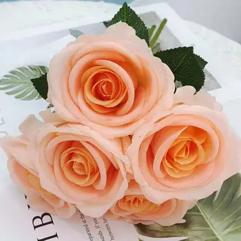 Искусственные цветы Роза из шелковой ткани, Искусственные Цветы, украшение свадебного домашнего обеденного стола, Реквизит для фотосъемки, Праздничные подарки