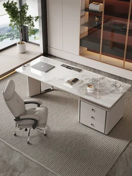 Каменная плита роскошный современный домашний письменный стол минималистский офисный компьютерный стол с высоким чувством