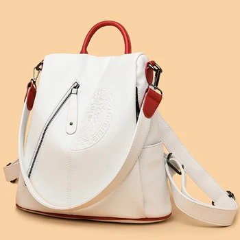 Качественный рюкзак большой емкости XZAN 2023 Модная сумка через плечо для женщин Роскошные дизайнерские школьные сумки из мягкой искусственной кожи Mochilas