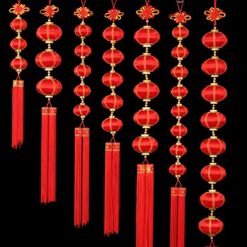 Китайский Новый Год 2023 Весенний фестиваль красных Фонарей Подвесные Украшения Шелковый Шар Свадебный Магазин Рынок Наружная Декоративная подвеска