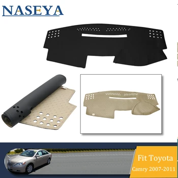 Кожаный коврик для приборной панели LHD, коврик для приборной панели, коврик для стайлинга автомобилей, аксессуары для интерьера Toyota Camry 2007-2011