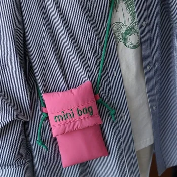 Корейская мода, милая Простая сумка через плечо, Небольшая сумка для хранения, кошелек, держатель для карт, сумка для телефона, дизайнерская сумка для девочек, мини-сумка через плечо.