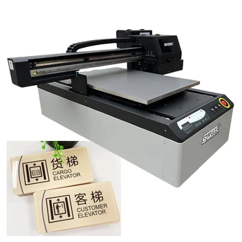 Красочная Цифровая Печатная Машина Широкоформатный УФ-Принтер Для Деревянного Пластикового стекла UV 6090 24-дюймовый Планшетный принтер