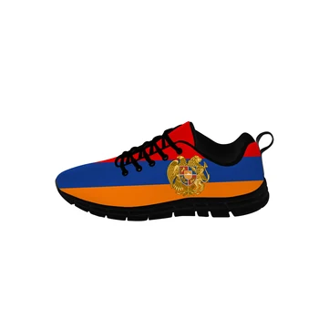 Кроссовки с низким берцем под Флагом Армении, Мужская Женская Повседневная обувь для подростков, парусиновая обувь для бега с 3D-принтом, Дышащая Легкая обувь