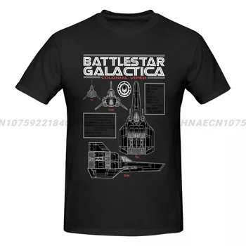 Летняя мужская повседневная модная футболка Battlestar Galactica Colonial Viper Blueprints