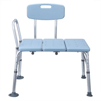 Медицинская Безопасная душевая кабина для ванной комнаты FCH, стул для ванны из алюминиевого сплава, скамейка для переноски со спинкой и ручкой синего цвета