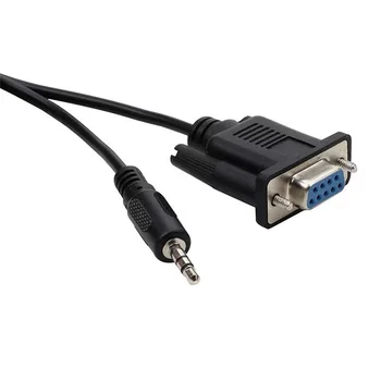 Медный кабель преобразования звука с последовательным портом DB9, женская пара, 3,5 мм аудиоголовка, подключение головки постоянного тока к соединительному кабелю RS232