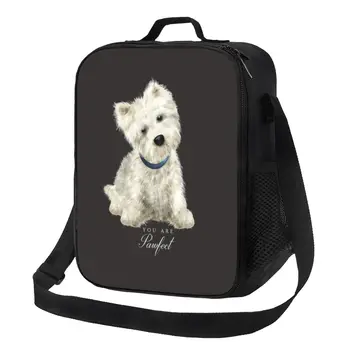 Милая сумка для ланча с собакой Вест Хайленд Уайт Терьер для кемпинга, путешествий, Westie Puppy, Герметичный кулер, термобокс для Бенто для детей