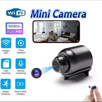 Мини-камера наблюдения Wi-Fi, монитор ночного видения, широкоугольное обнаружение, IP-камера, безопасность в помещении, видеомагнитофон, мини-камера