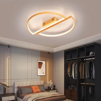 Минималистичные современные светодиодные потолочные светильники для гостиной, спальни, кабинета, внутреннего освещения, потолочный светильник золотого / белого / розового золота цвета