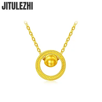 Модное ожерелье из стерлингового серебра 925 пробы для женщин, круглые бусины золотого цвета, Обручение, Свадьба, Серебряные изысканные украшения