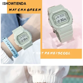 Модные спортивные часы для мужчин и женщин, роскошные аналоговые Цифровые наручные часы со светодиодной подсветкой в стиле милитари, наручные часы в винтажном стиле Reloj Mujer, подходящие друг другу