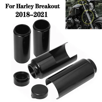 Мотоциклетная черная передняя вилка, крышка багажника, колпачок для трубки, комплект для Harley Breakout Softail FXBR FXBRS 2018-2022 2021