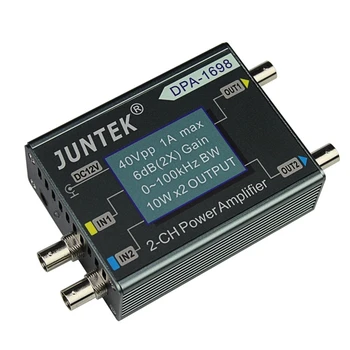 Мощный двухканальный источник сигнала DDS JUNTEK DPA1698, генератор сигналов, усилитель мощности с вилкой США