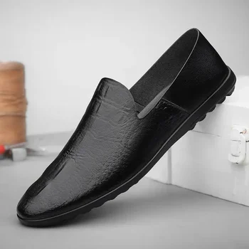 Мужская обувь Tods, осень 2023, Новинка, натуральная кожа, Английский стиль, вождение с одной педалью, Деловые Официальные повседневные кожаные туфли
