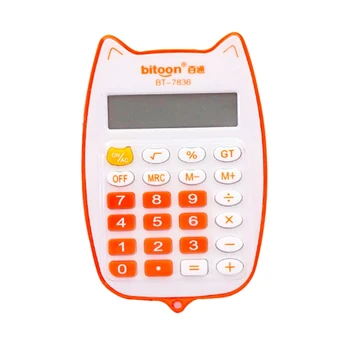 Мультяшный цифровой калькулятор Мини настольный калькулятор с ярким светодиодным дисплеем Ручной настольный калькулятор для офиса для детей