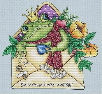 Наборы для вышивания Coffee Frog 34-32, наборы для вышивания крестиком, хлопчатобумажный батист DIY homefun embroidery Shop8