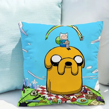 Наволочки для кровати A-Adventure Time, чехлы для подушек с двусторонней печатью, аксессуары для украшения дома, чехлы для подушек, наволочки для дивана