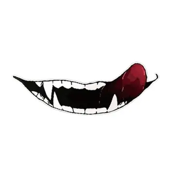 Наклейки на шляпу Злая улыбка Большой рот Автомобильная декоративная наклейка Мотоцикл Байкер Светоотражающая наклейка Наклейка DIY Наклейки Украшение для
