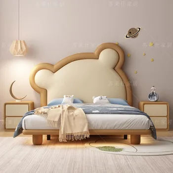 Напольная Современная Каркасная Детская Кровать Baby Luxury Princess Для Малышей Деревянный Замок Детская Кровать Full Camas Infantiles Мебель Для Дома